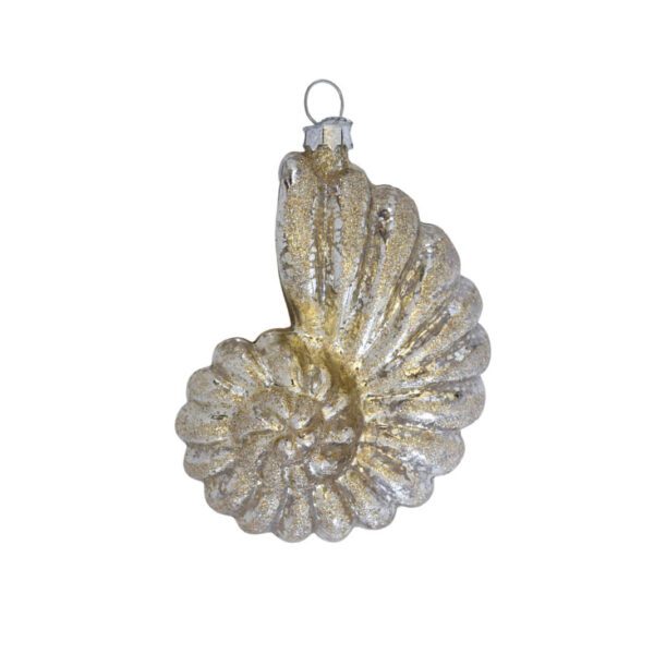 A Mercury Glass Sea Shell ornament