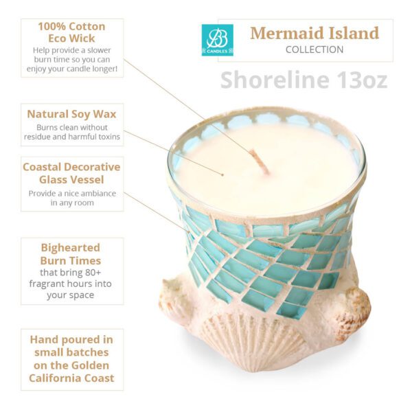 Mermaid island scented candle.