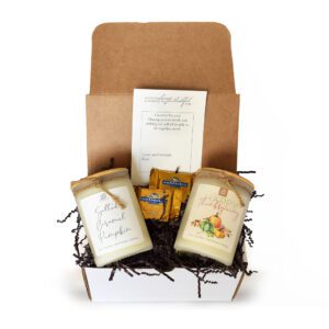 gift set with 2 candles