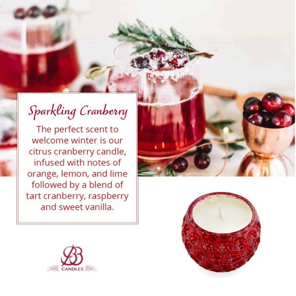 Sparkling cranberry candle.