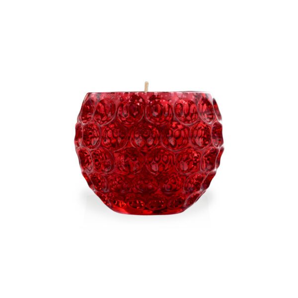 mercury red tone glass candle