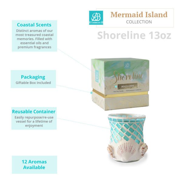 Mermaid island scented candle.