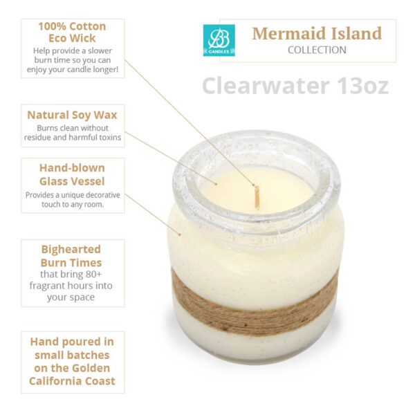 Mermaid island clearwater candle.