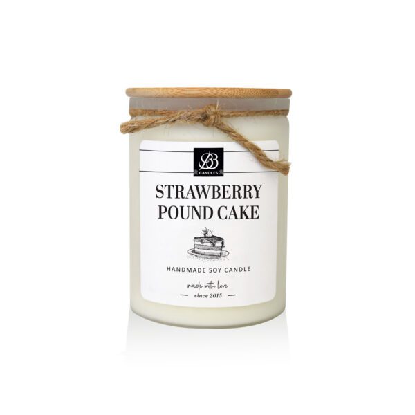 Strawberry pound cake scented candle.