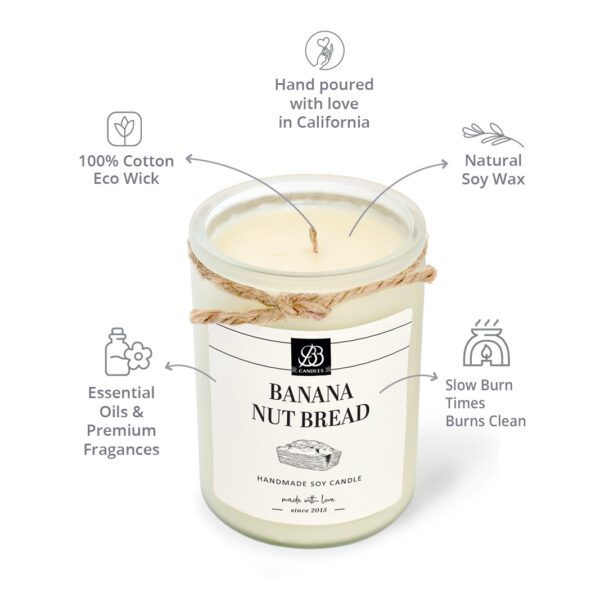 Banana nut bread soy candle.