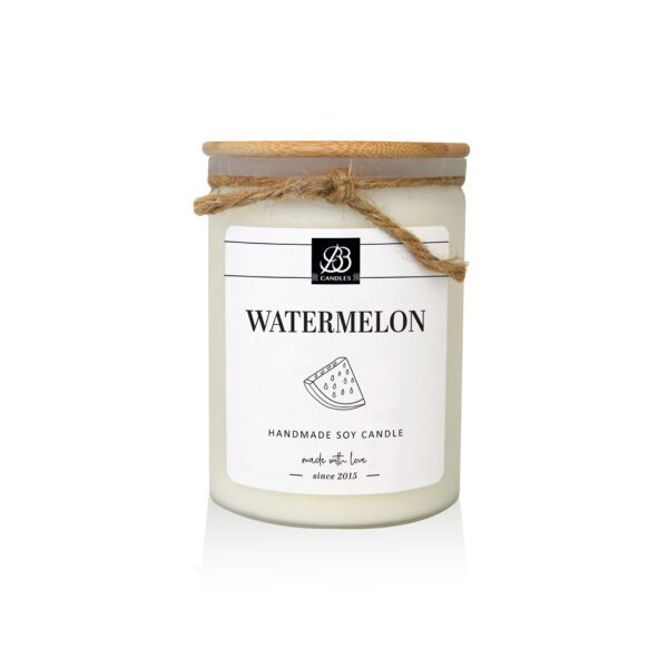 Watermelon soy candle.