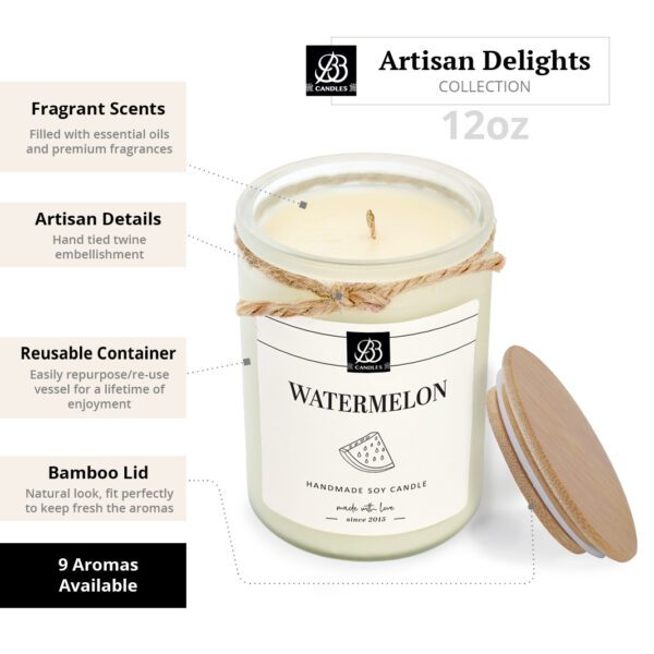 Artisan delights watermelon candle.