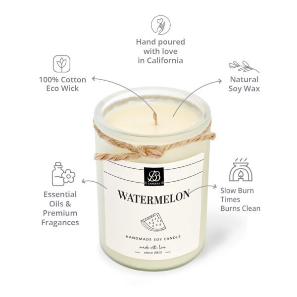 Watermelon soy candle.